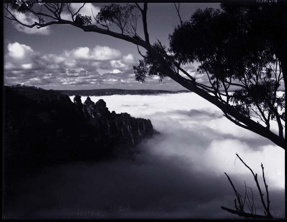 Early morning mists, Jamieson valley, Katoomba - Frank Hurley